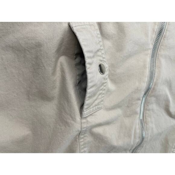 Studio Works Petite Lined Khaki Tan Zip Up Light Coat Jacket Women's Size PL - Picture 10 of 11